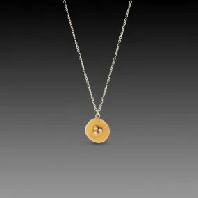 22k Bud Necklace with Diamonds