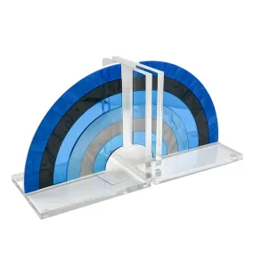 Acrylic Blue Rainbow Bookends