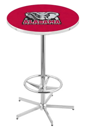 Alabama Crimson Tide Holland Bar Stool Co. Chrome Elephant Bar Pub Table