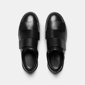 Black leather shoes