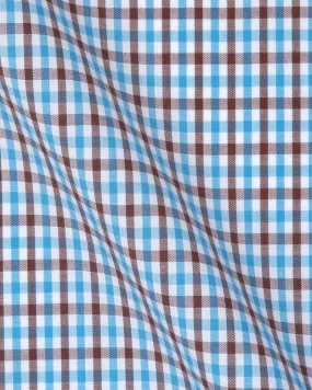 Canclini London Topaz Blue Check Shirt 2420.w021.0371.fan