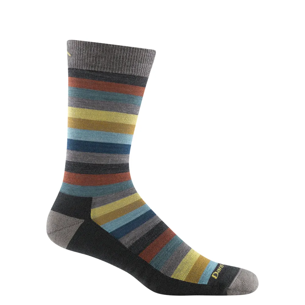 Darn Tough Men's Merlin Crew Lightweight Lifestyle Sock in Charcoal