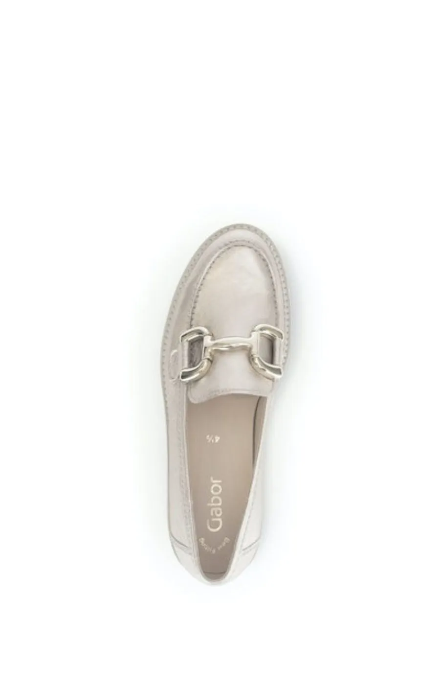 Gabor Gold Buckle Loafer