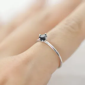 Onyx solitaire Ring