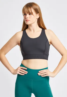 Racer Back Sports Bra-Black