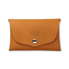 SEA LEATHER BUSINESS CARD HOLDER / CAMEL