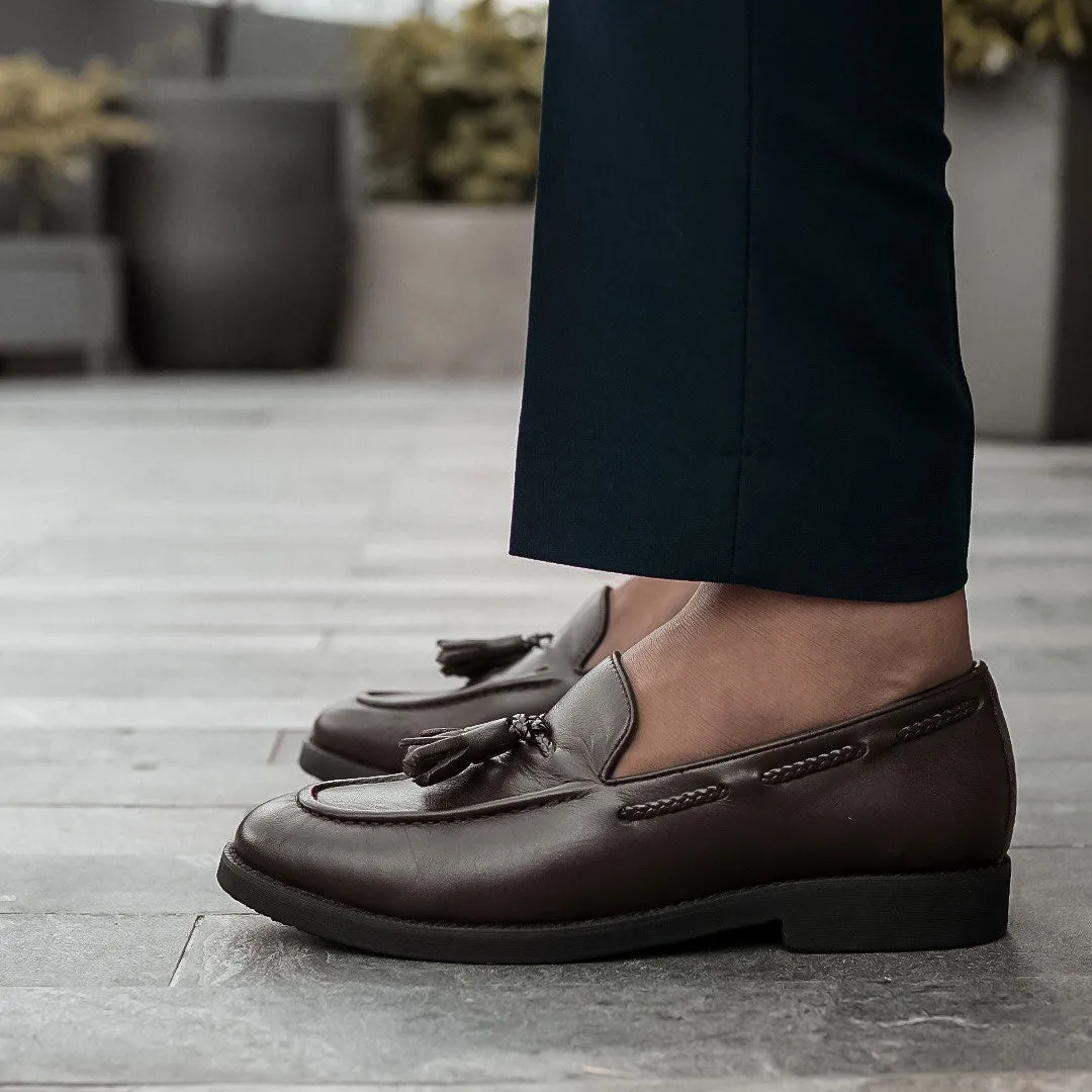 Tassel Loafer - Coffee Leather (Crepe Sole)