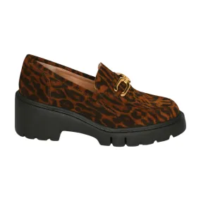 Unisa Leopard Print Chunky Loafer Jerica