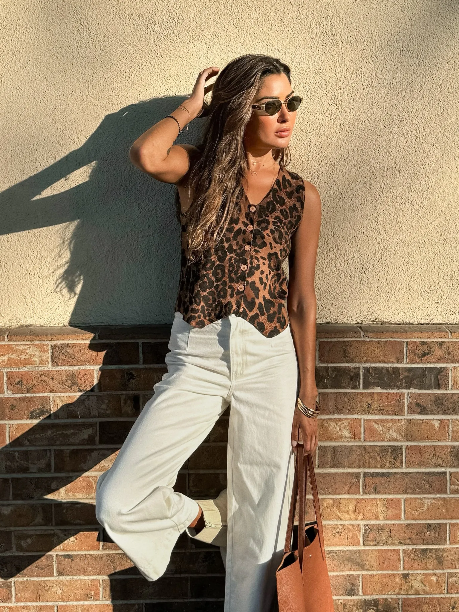 Untamed Leopard Button Vest